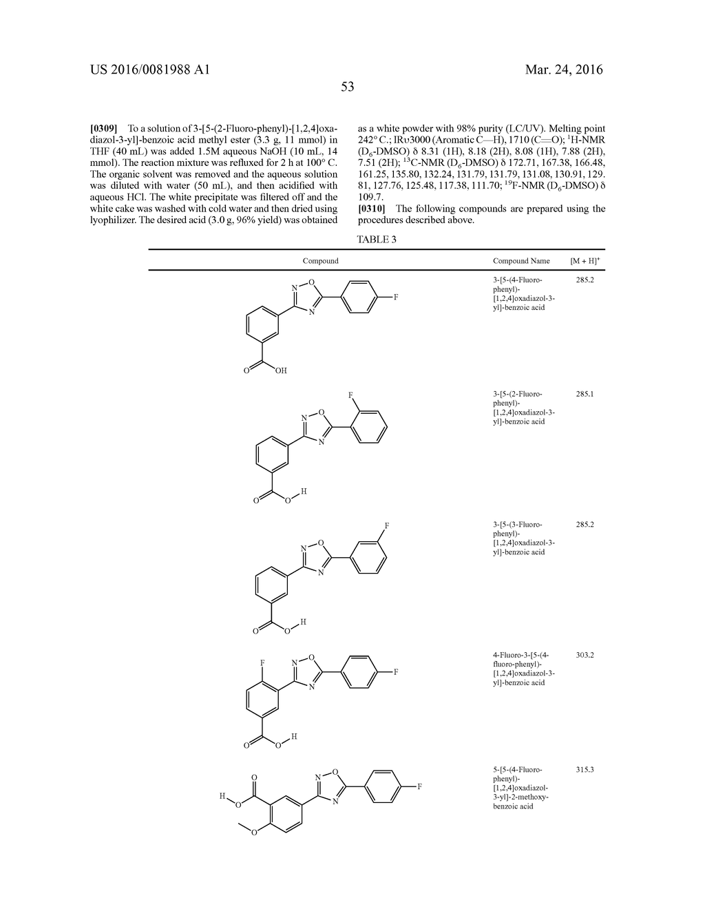 COMPOSITIONS OF 1,2,4-OXADIAZOLE BENZOIC ACID COMPOUNDS AND METHODS FOR     THEIR USE - diagram, schematic, and image 54