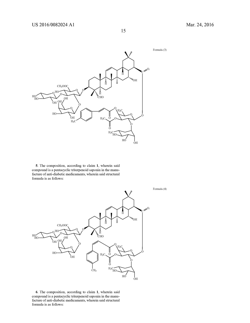 USE OF PENTACYCLIC TRITERPENOID SAPONIN COMPOUND FROM SZECHUAN MELANDIUM     ROOT FOR PREPARING HYPOGLYCEMIC DRUG - diagram, schematic, and image 24