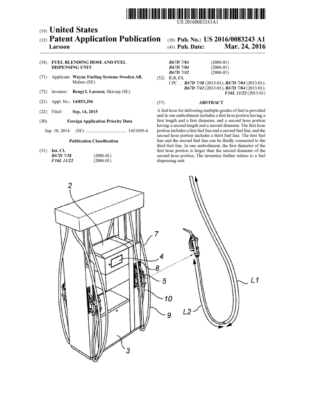 Fuel Blending Hose and Fuel Dispensing Unit - diagram, schematic, and image 01