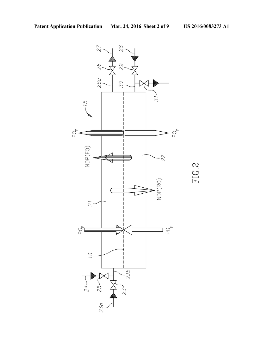 METHOD OF OPERATING A PRESSURE-RETARDED OSMOSIS PLANT - diagram, schematic, and image 03