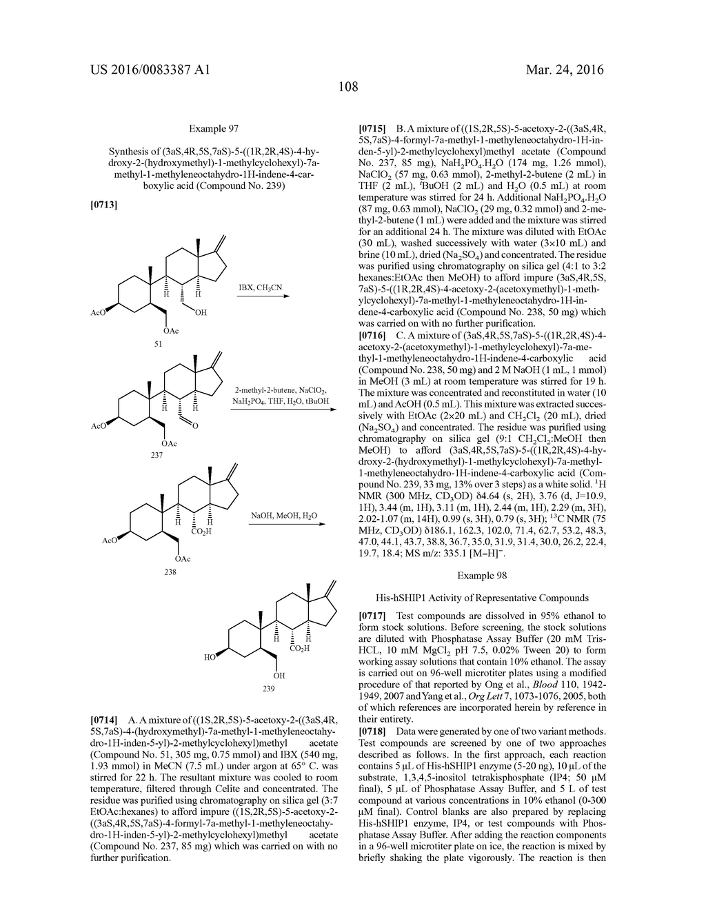 SHIP1 MODULATORS AND METHODS RELATED THERETO - diagram, schematic, and image 109