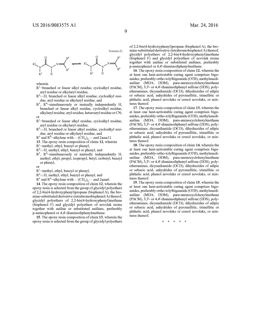 Semicarbazones as accelerators for curing epoxy resins - diagram, schematic, and image 10