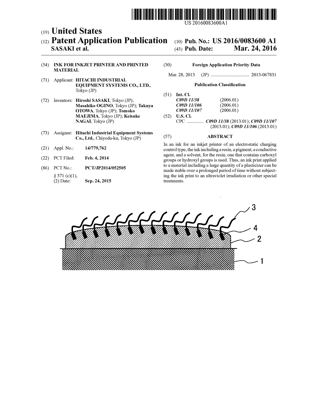 Ink for Inkjet Printer and Printed Material - diagram, schematic, and image 01