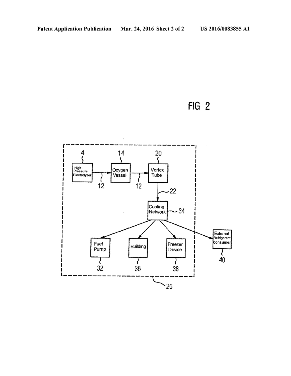 METHOD FOR OPERATING A HIGH-PRESSURE ELECTROLYSIS SYSTEM, HIGH-PRESSURE     ELECTROLYSIS SYSTEM AND HYDROGEN FILLING STATION COMPRISING A     HIGH-PRESSURE ELECTROLYSIS SYSTEM - diagram, schematic, and image 03