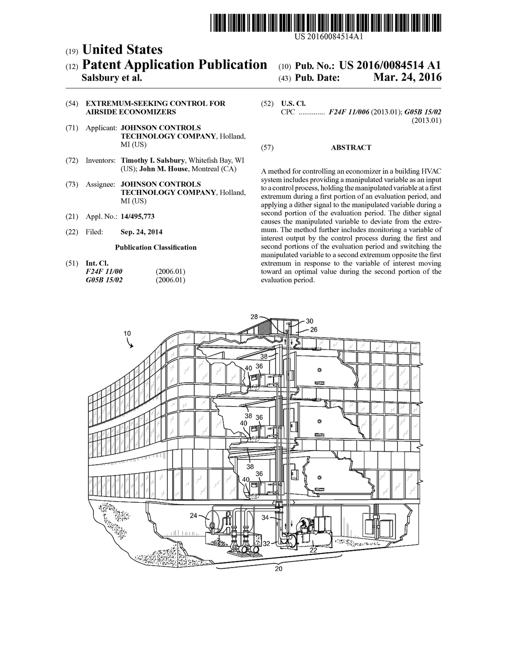 EXTREMUM-SEEKING CONTROL FOR AIRSIDE ECONOMIZERS - diagram, schematic, and image 01