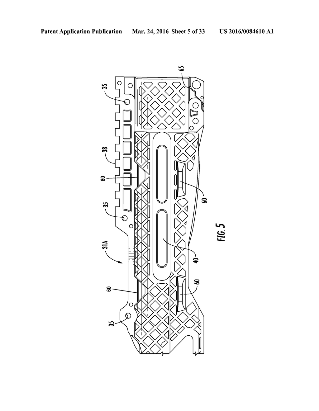 CONVERSION KIT WITH A RAIL SYSTEM FOR A PAINTBALL MARKER HAVING A HINGED     PORTION - diagram, schematic, and image 06