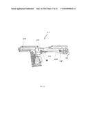 CONVERSION KIT WITH A RAIL SYSTEM FOR A PAINTBALL MARKER HAVING A HINGED     PORTION diagram and image