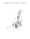 CONVERSION KIT WITH A RAIL SYSTEM FOR A PAINTBALL MARKER HAVING A HINGED     PORTION diagram and image