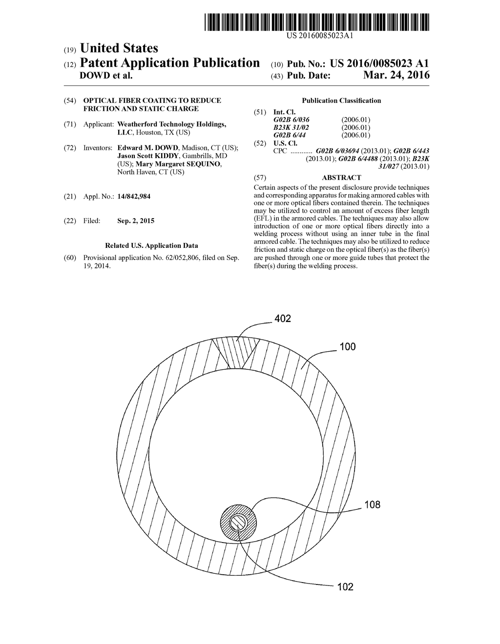 OPTICAL FIBER COATING TO REDUCE FRICTION AND STATIC CHARGE - diagram, schematic, and image 01