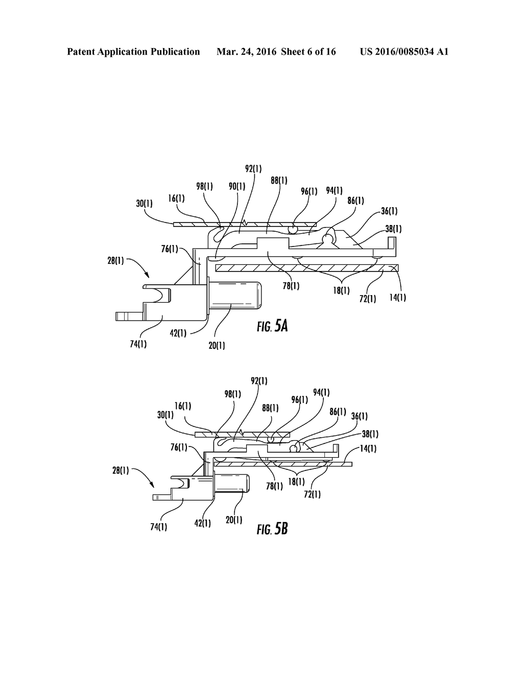 FIBER OPTIC CONNECTORS AND INTERFACES FOR FIBER OPTIC CONNECTIVITY THROUGH     DEVICE DISPLAY SURFACE, AND RELATED COMPONENTS, SYSTEMS AND METHODS - diagram, schematic, and image 07