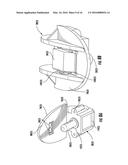 FIBER OPTIC CONNECTORS AND INTERFACES FOR FIBER OPTIC CONNECTIVITY THROUGH     DEVICE DISPLAY SURFACE, AND RELATED COMPONENTS, SYSTEMS AND METHODS diagram and image