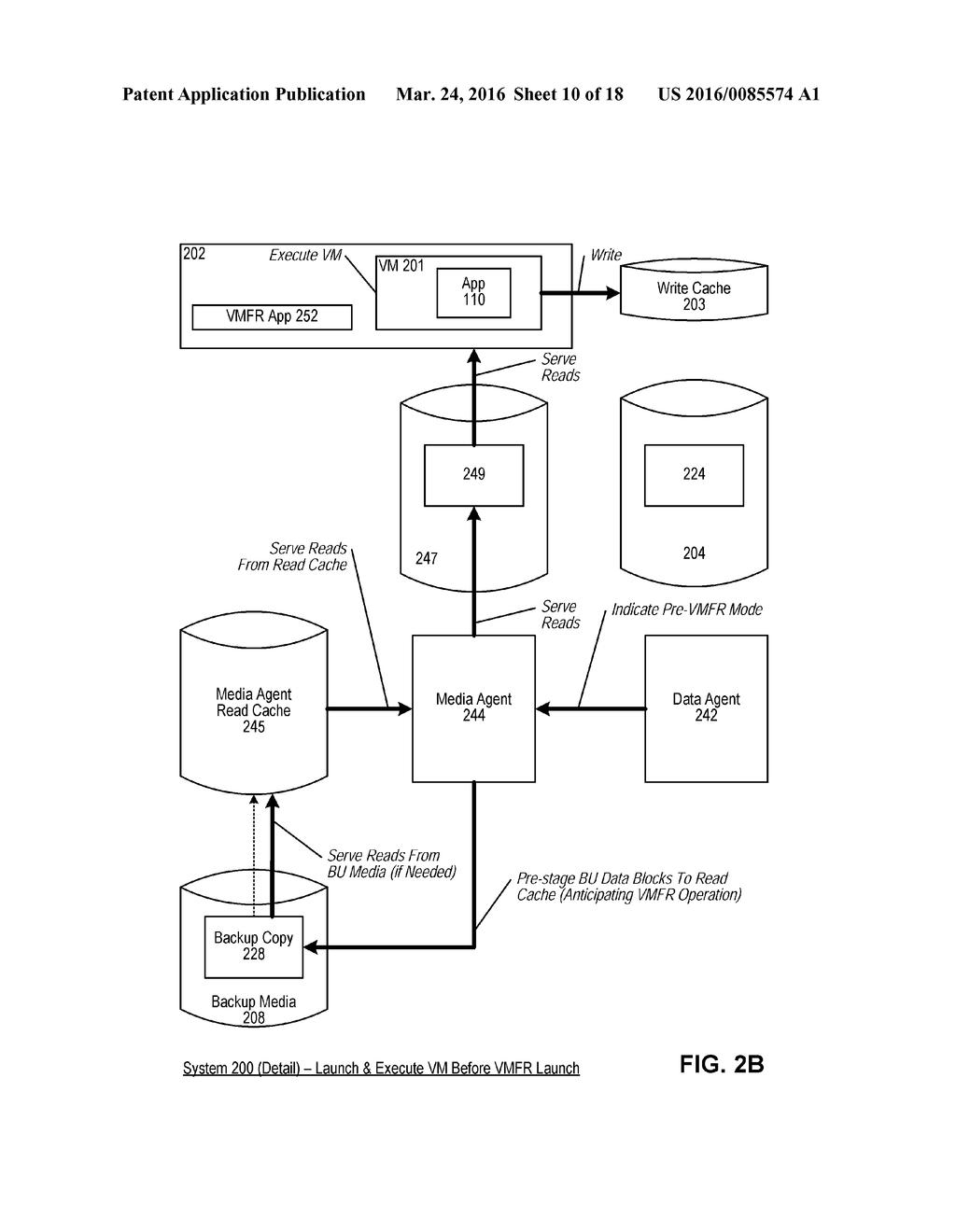 EFFICIENTLY RESTORING EXECUTION OF A BACKED UP VIRTUAL MACHINE BASED ON     COORDINATION WITH VIRTUAL-MACHINE-FILE-RELOCATION OPERATIONS - diagram, schematic, and image 11