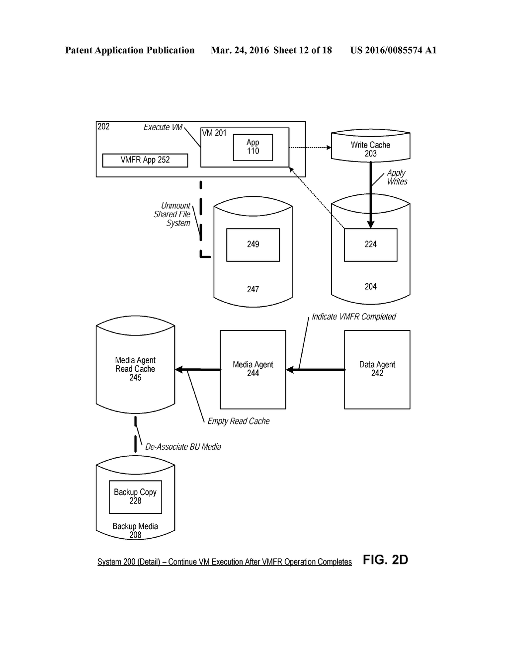 EFFICIENTLY RESTORING EXECUTION OF A BACKED UP VIRTUAL MACHINE BASED ON     COORDINATION WITH VIRTUAL-MACHINE-FILE-RELOCATION OPERATIONS - diagram, schematic, and image 13