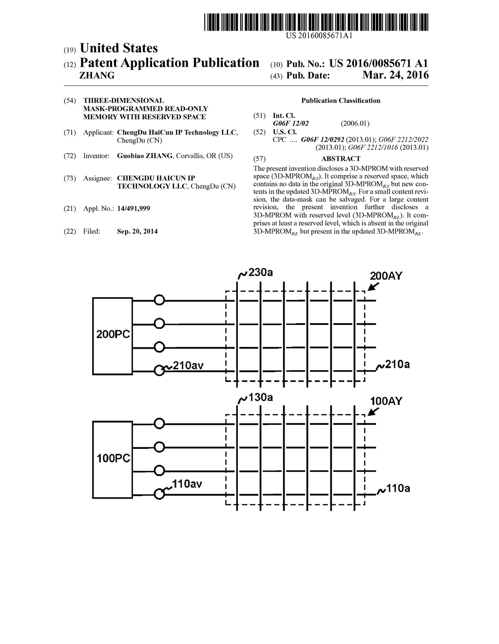 Three-Dimensional Mask-Programmed Read-Only Memory With Reserved Space - diagram, schematic, and image 01