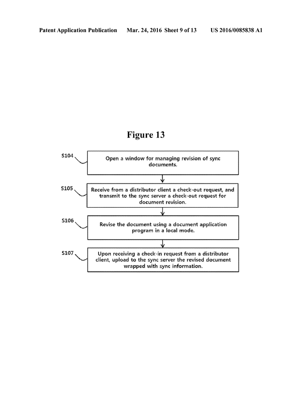 METHOD AND SYSTEM FOR DOCUMENT SYNCHRONIZATION IN A DISTRIBUTED     SERVER-CLIENT ENVIRONMENT - diagram, schematic, and image 10