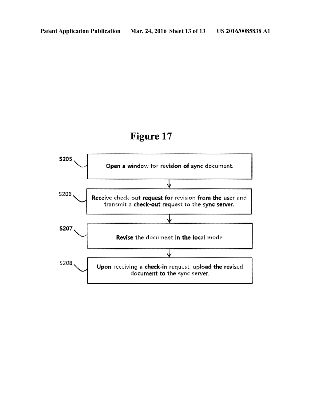 METHOD AND SYSTEM FOR DOCUMENT SYNCHRONIZATION IN A DISTRIBUTED     SERVER-CLIENT ENVIRONMENT - diagram, schematic, and image 14