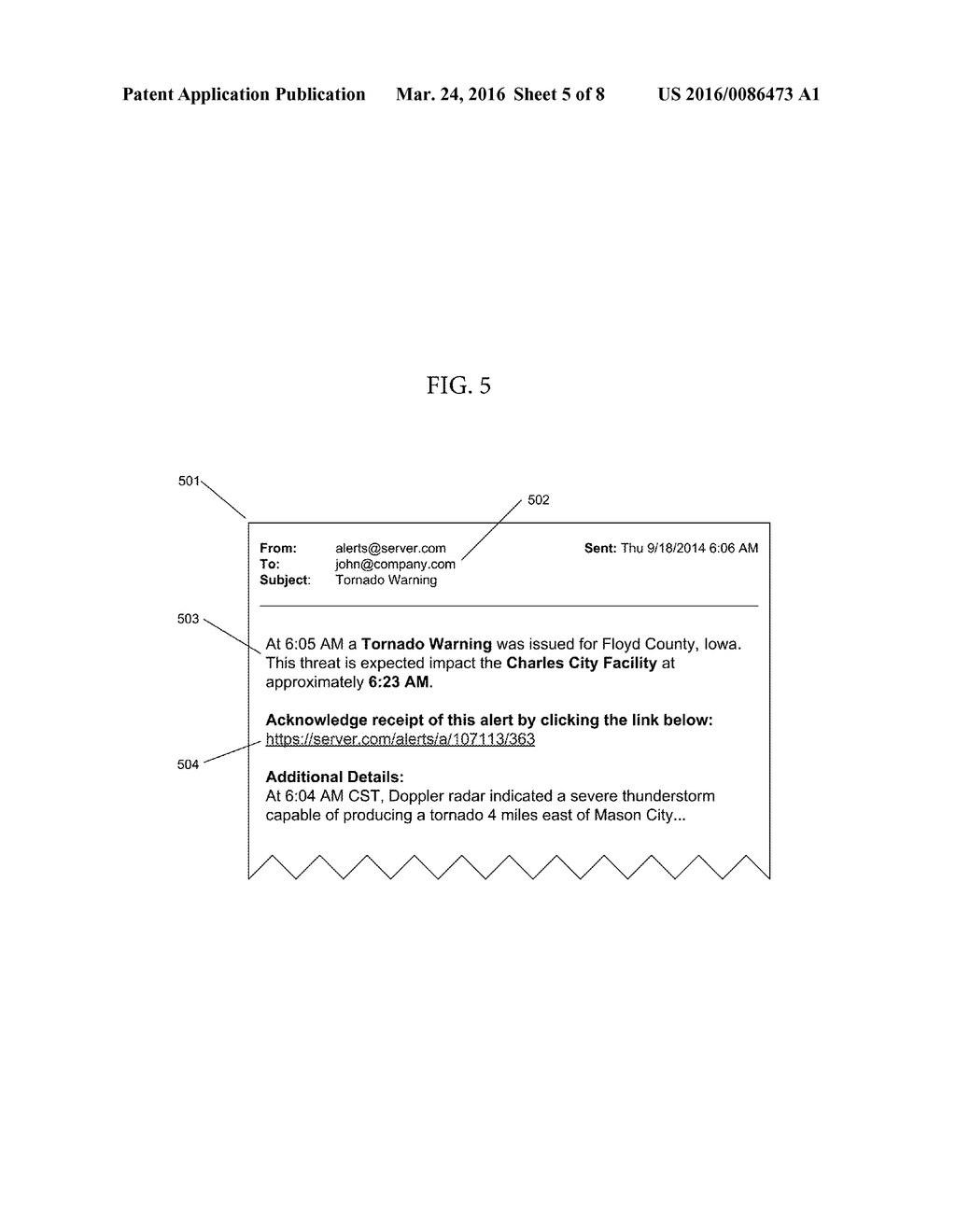 METHOD FOR GUARANTEED DELIVERY OF ALERT NOTIFICATIONS THROUGH     CHAIN-OF-COMMAND ESCALATION PROCEDURES - diagram, schematic, and image 06