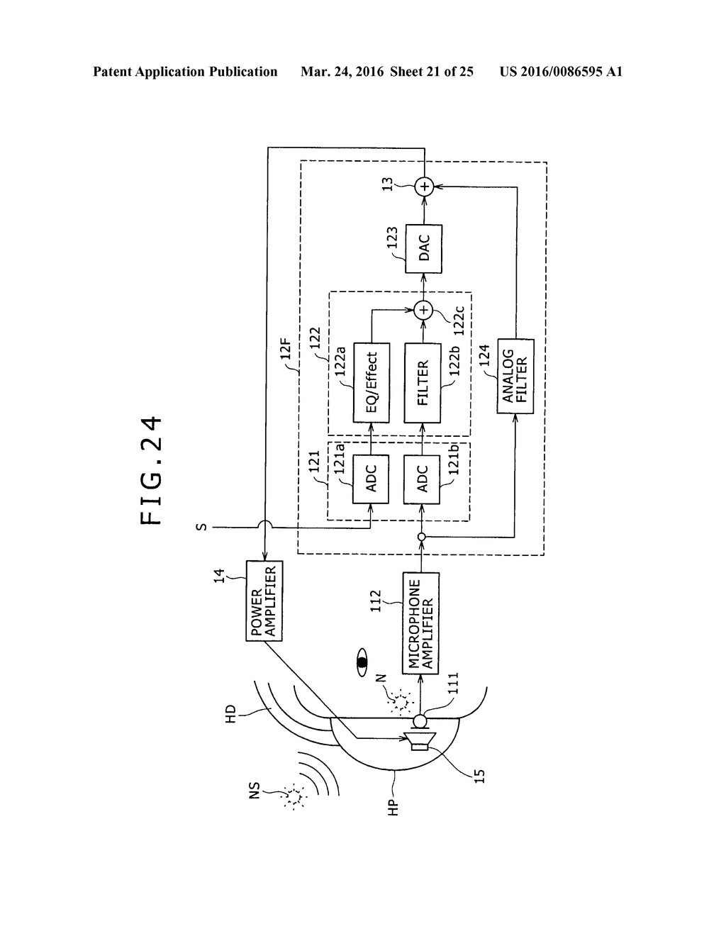 FILTER CIRCUIT FOR NOISE CANCELLATION, NOISE REDUCTION SIGNAL PRODUCTION     METHOD AND NOISE CANCELING SYSTEM - diagram, schematic, and image 22