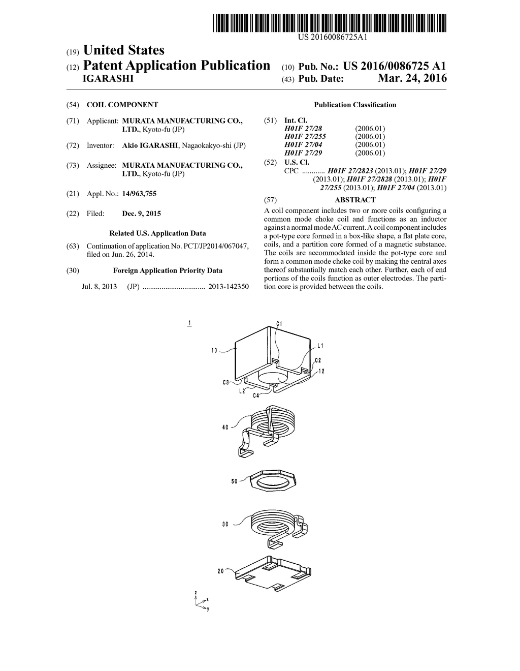 COIL COMPONENT - diagram, schematic, and image 01