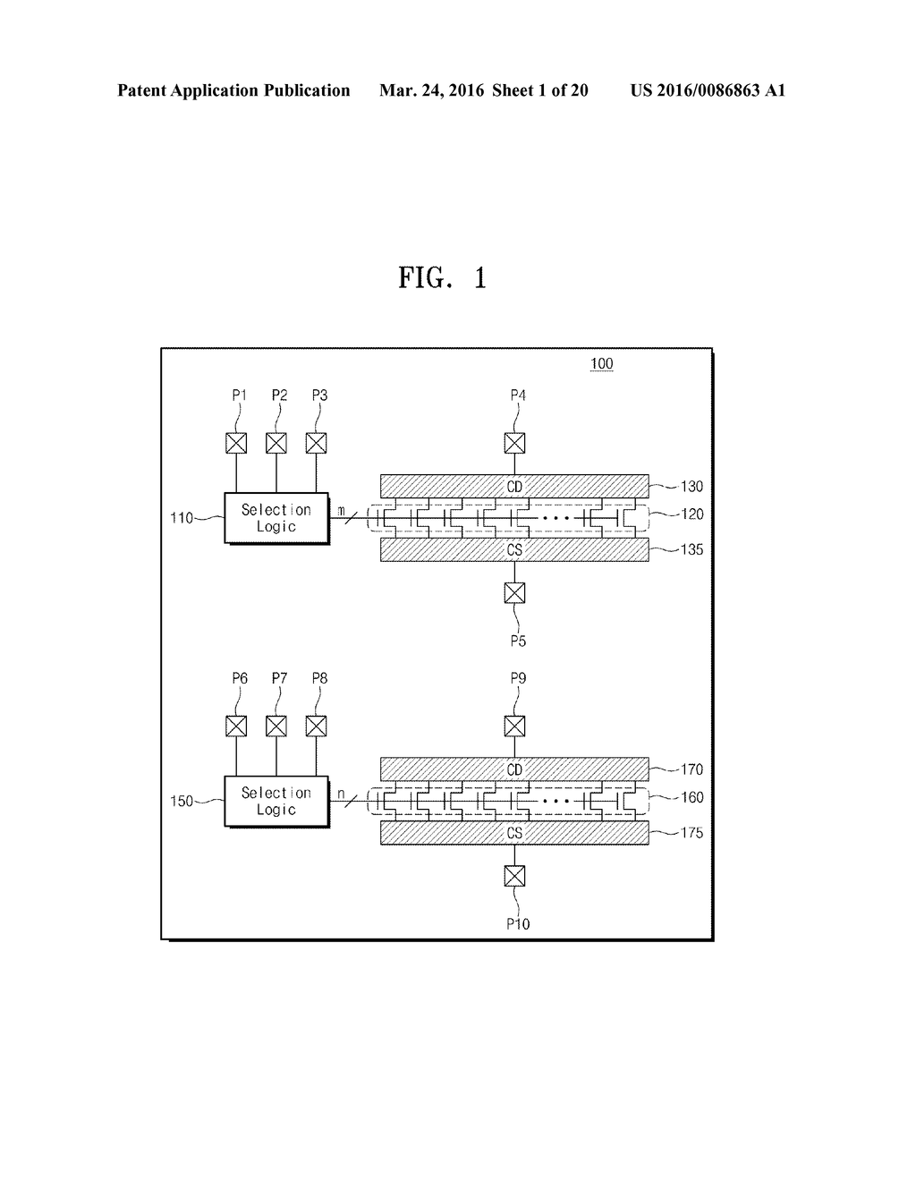 SEMICONDUCTOR DEVICE FOR TESTING LARGE NUMBER OF DEVICES AND COMPOSING     METHOD AND TEST METHOD THEREOF - diagram, schematic, and image 02