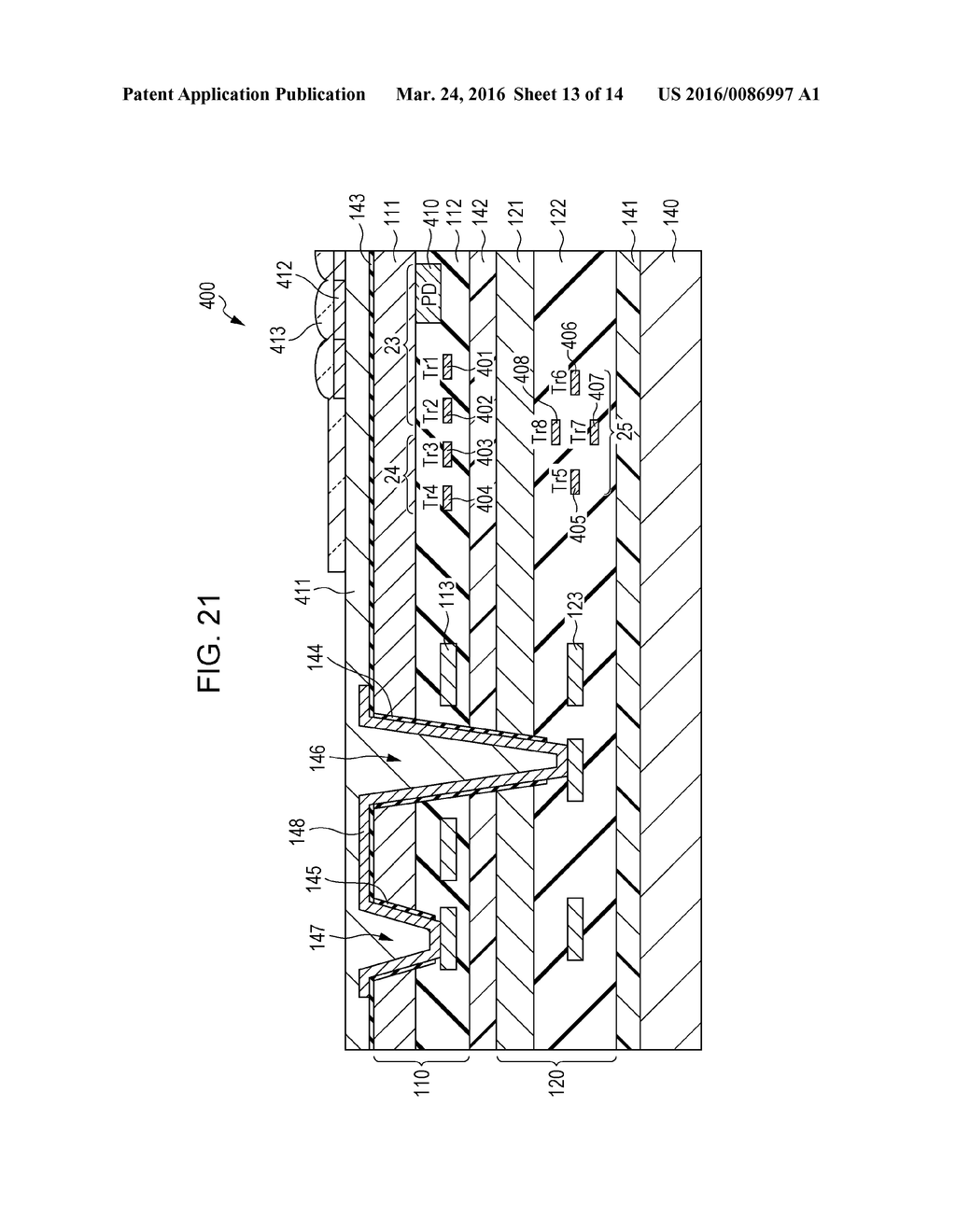 SEMICONDUCTOR DEVICE, MANUFACTURING METHOD THEREOF, SOLID-STATE IMAGING     DEVICE, AND ELECTRONIC APPARATUS - diagram, schematic, and image 14