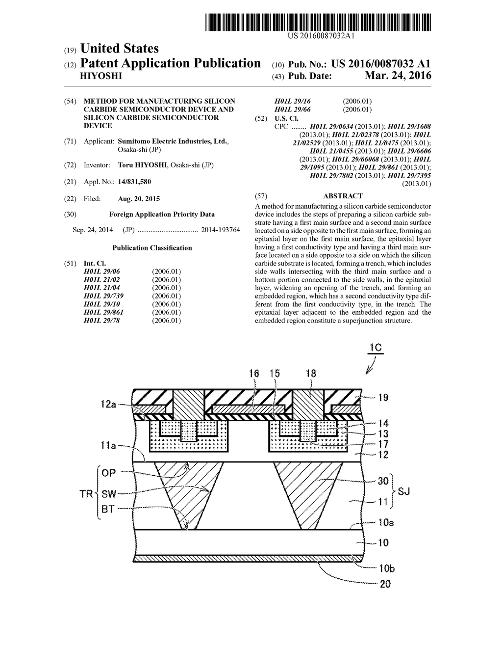 METHOD FOR MANUFACTURING SILICON CARBIDE SEMICONDUCTOR DEVICE AND SILICON     CARBIDE SEMICONDUCTOR DEVICE - diagram, schematic, and image 01