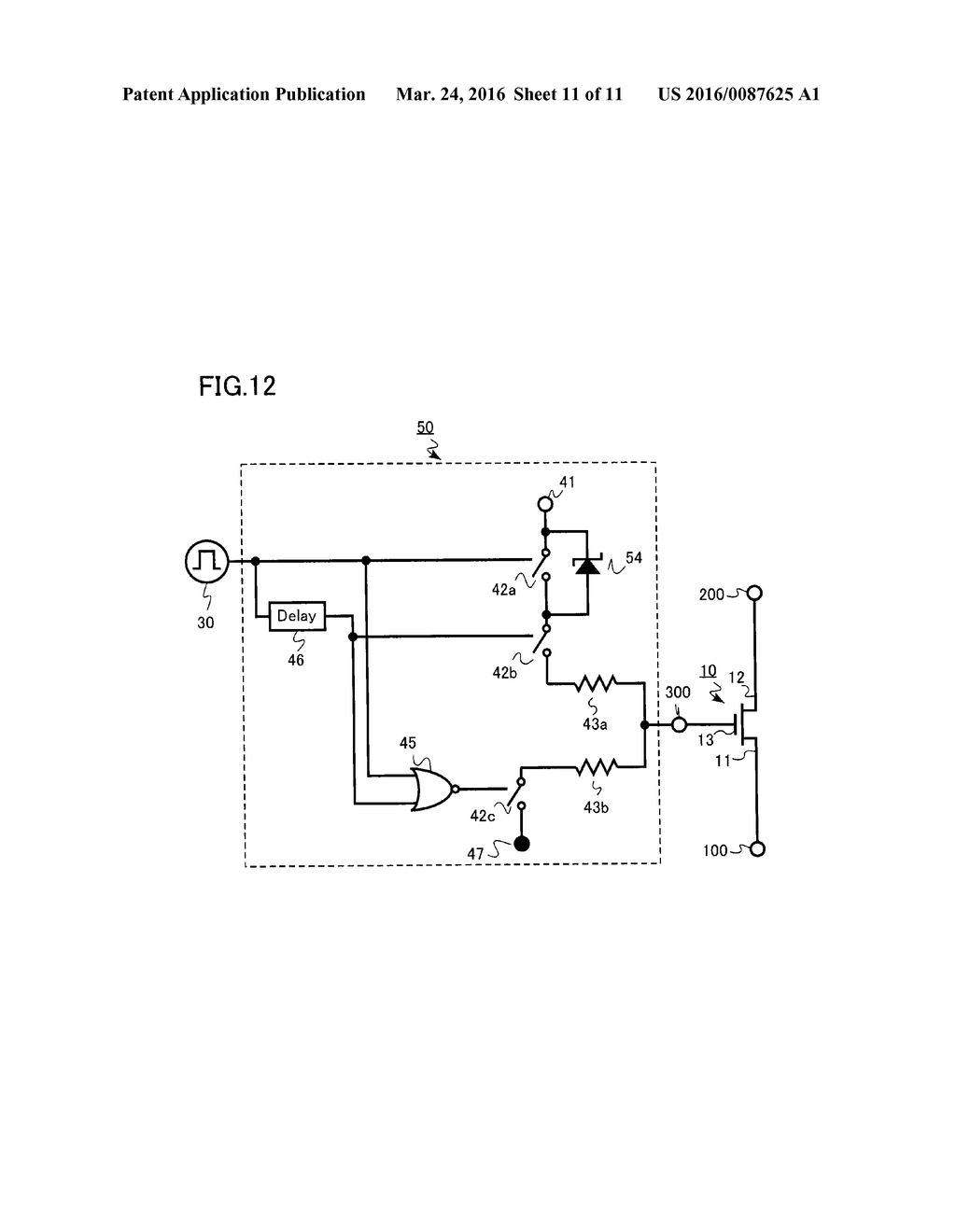 GATE CONTROL DEVICE, SEMICONDUCTOR DEVICE, AND METHOD FOR CONTROLLING     SEMICONDUCTOR DEVICE - diagram, schematic, and image 12