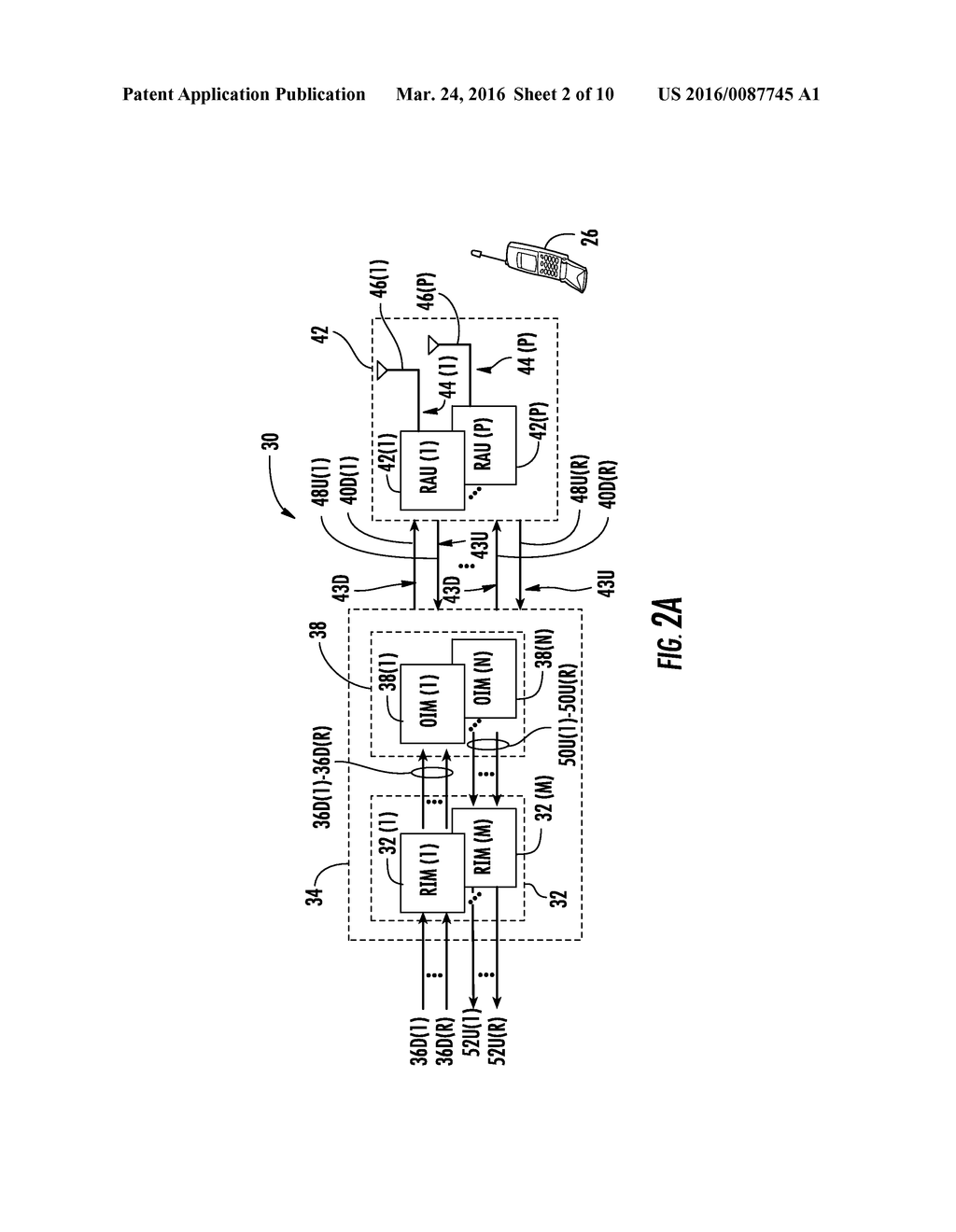 SUPPORTING AN ADD-ON REMOTE UNIT (RU) IN AN OPTICAL FIBER-BASED     DISTRIBUTED ANTENNA SYSTEM (DAS) OVER AN EXISTING OPTICAL FIBER     COMMUNICATIONS MEDIUM USING WAVELENGTH DIVISION MULTIPLEXING (WDM) - diagram, schematic, and image 03