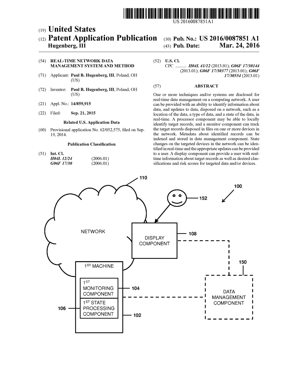 REAL-TIME NETWORK DATA MANAGEMENT SYSTEM AND METHOD - diagram, schematic, and image 01