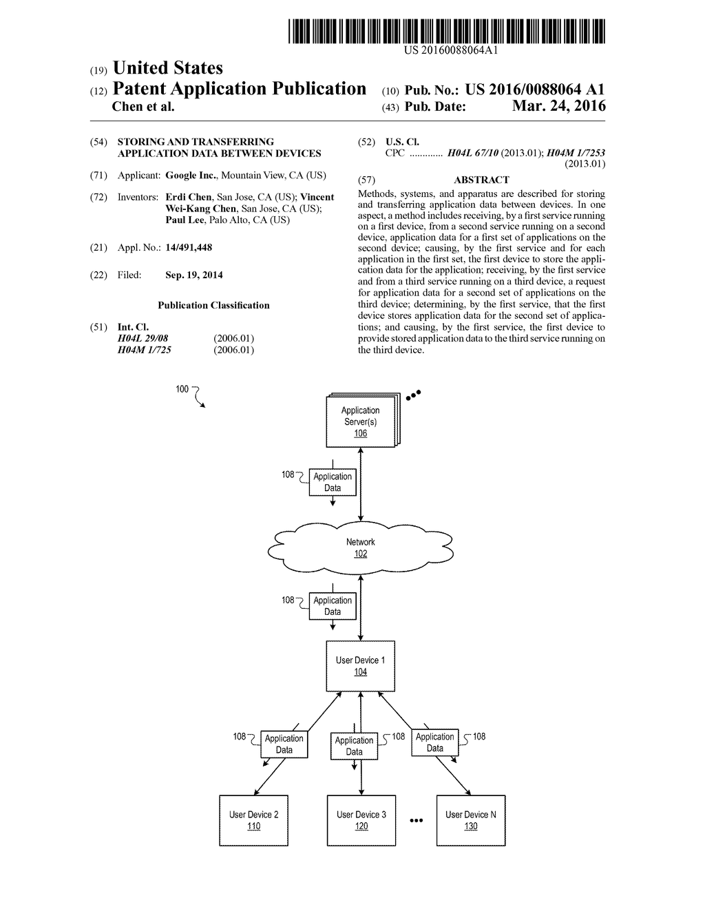 STORING AND TRANSFERRING APPLICATION DATA BETWEEN DEVICES - diagram, schematic, and image 01