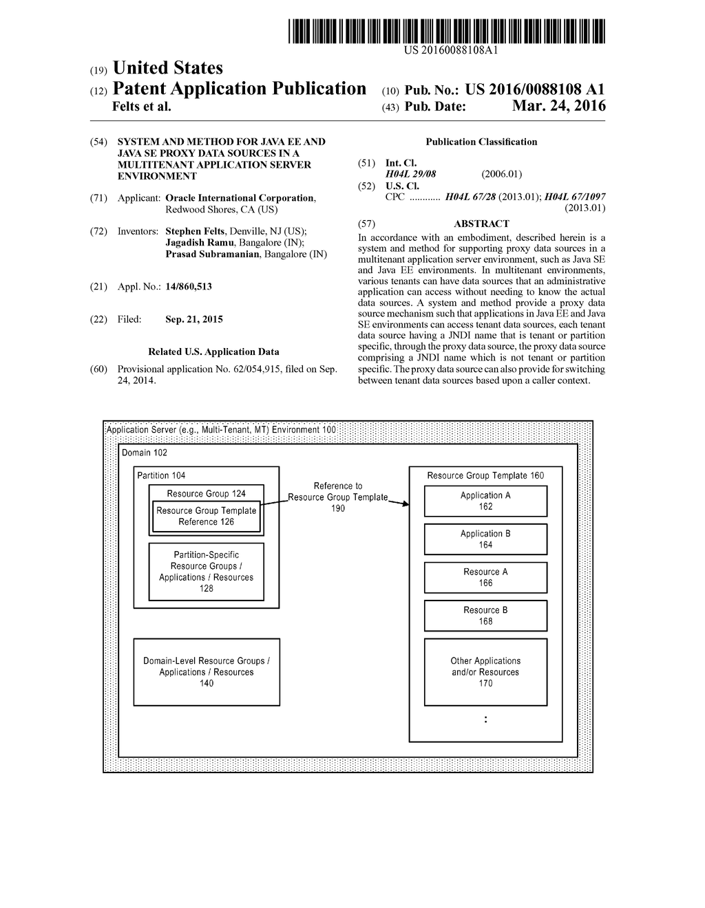 SYSTEM AND METHOD FOR JAVA EE AND JAVA SE PROXY DATA SOURCES IN A     MULTITENANT APPLICATION SERVER ENVIRONMENT - diagram, schematic, and image 01