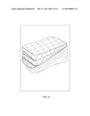 Combination Foldable Mattress and Ottoman diagram and image