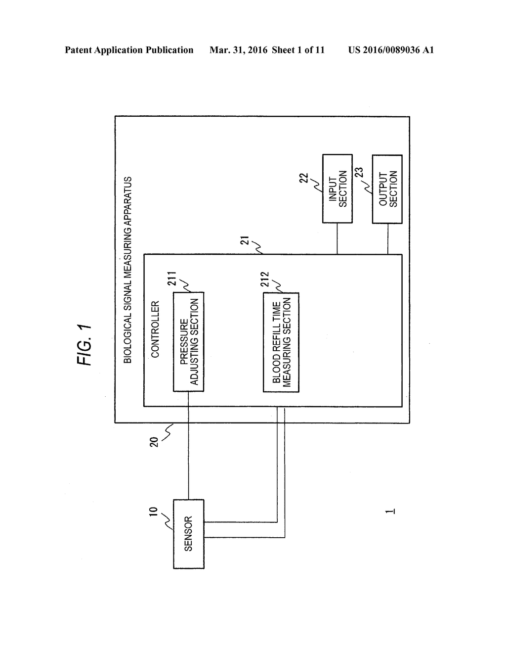 SENSOR AND BIOLOGICAL SIGNAL MEASURING SYSTEM - diagram, schematic, and image 02