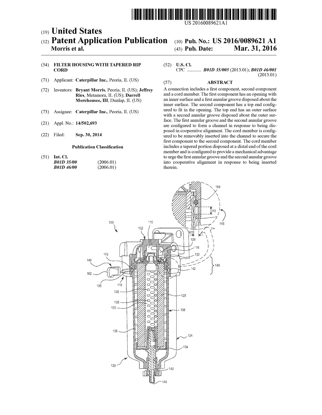 Filter Housing with Tapered Rip Cord - diagram, schematic, and image 01