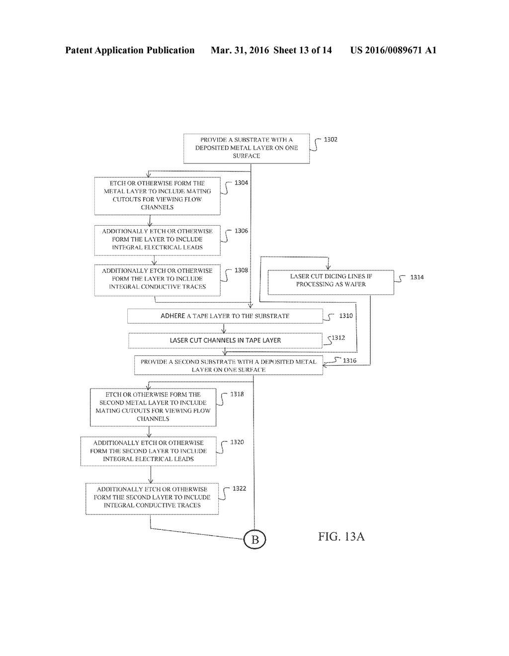 METHOD AND APPARATUS FOR TAPED INTERLAYER FLOW CELL WITH MASKING AND     CONDUCTIVE TRACES - diagram, schematic, and image 14