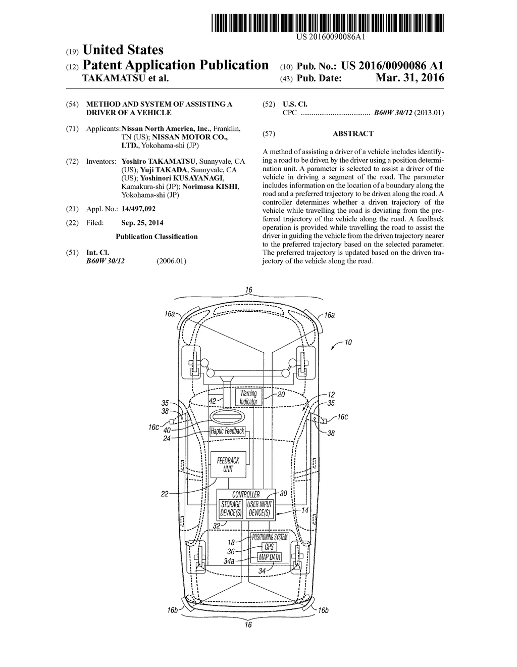 METHOD AND SYSTEM OF ASSISTING A DRIVER OF A VEHICLE - diagram, schematic, and image 01