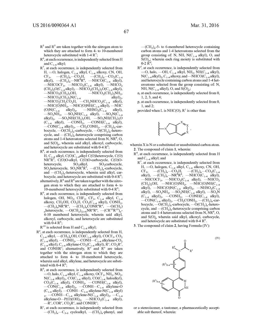 PHTHALAZINONES AND ISOQUINOLINONES AS ROCK INHIBITORS - diagram, schematic, and image 68