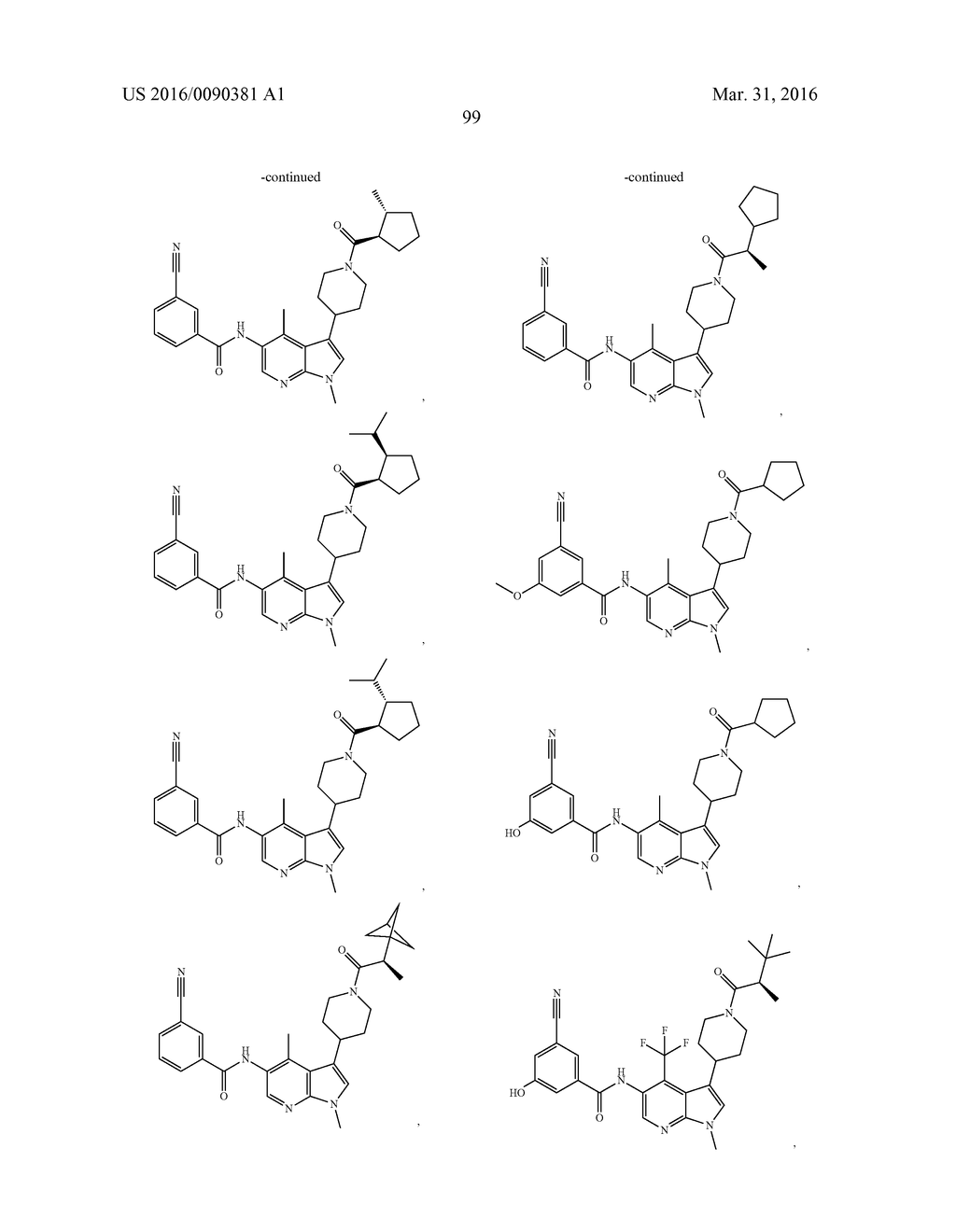 Methyl- and Trifluoromethyl-Substituted Pyrrolopyridine Modulators of     RORC2 and Methods of Use Thereof - diagram, schematic, and image 102