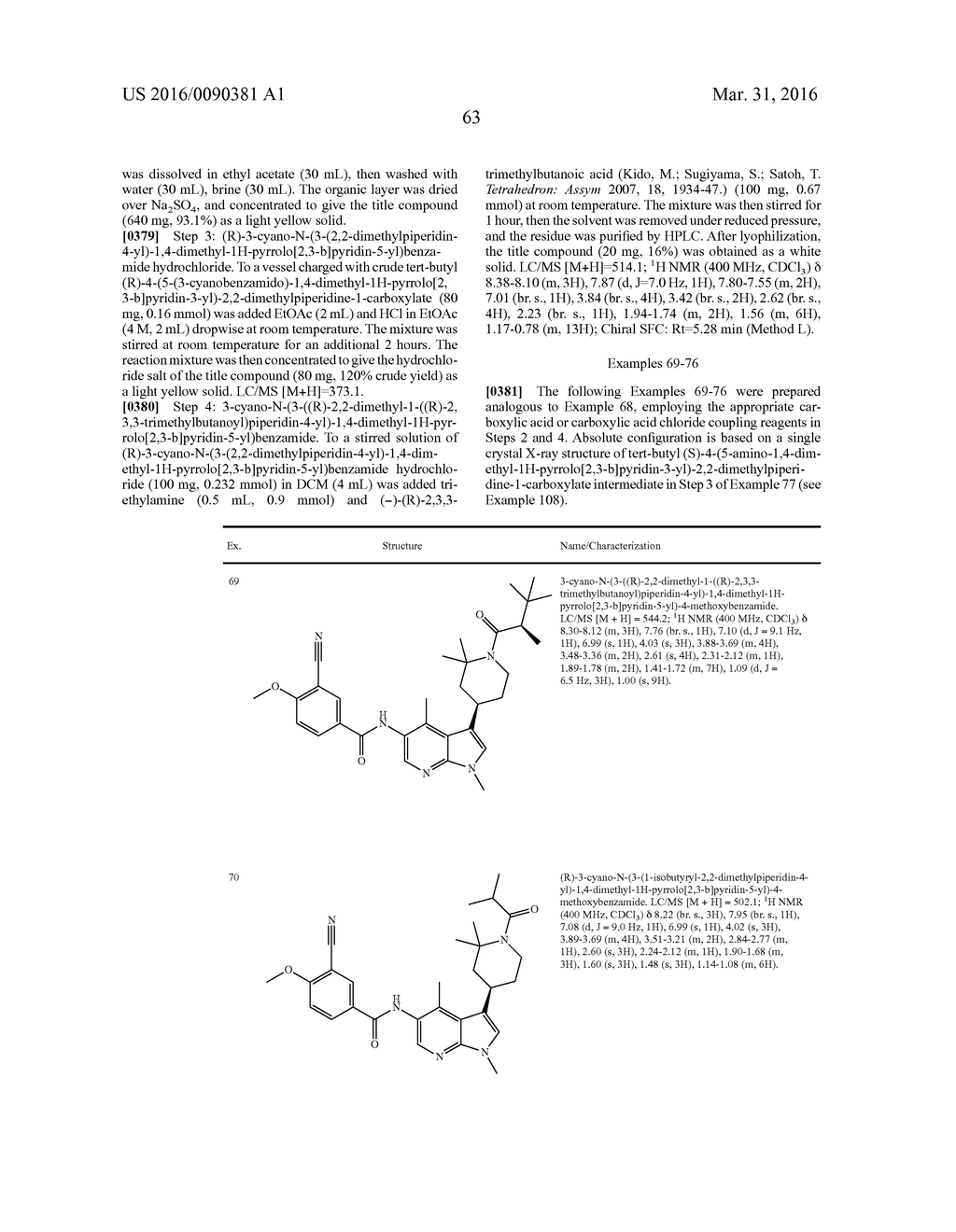 Methyl- and Trifluoromethyl-Substituted Pyrrolopyridine Modulators of     RORC2 and Methods of Use Thereof - diagram, schematic, and image 66