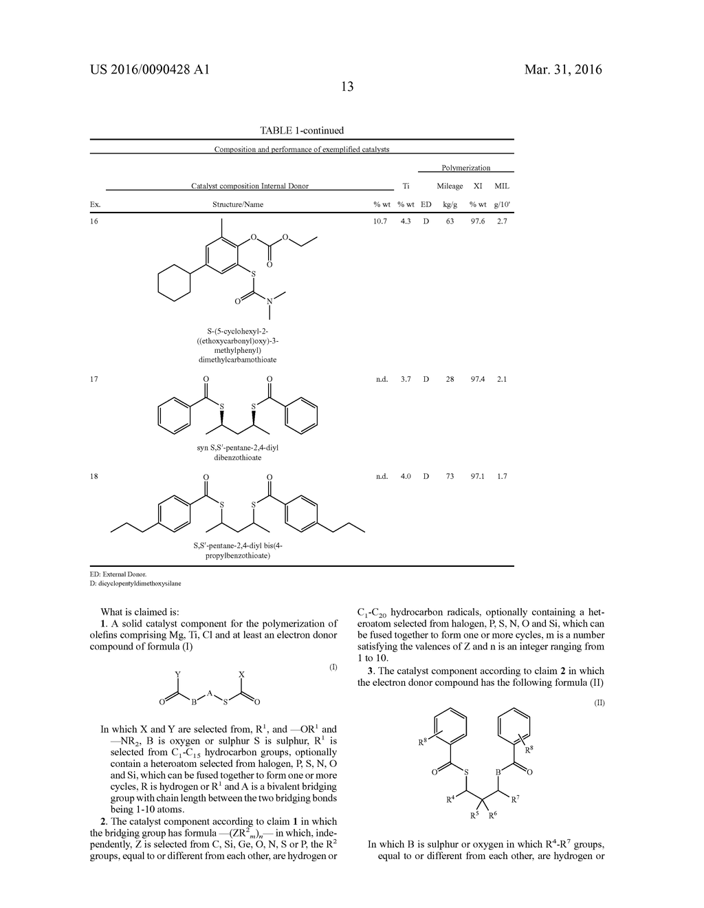 CATALYST COMPONENTS FOR THE POLYMERIZATION OF OLEFINS - diagram, schematic, and image 14