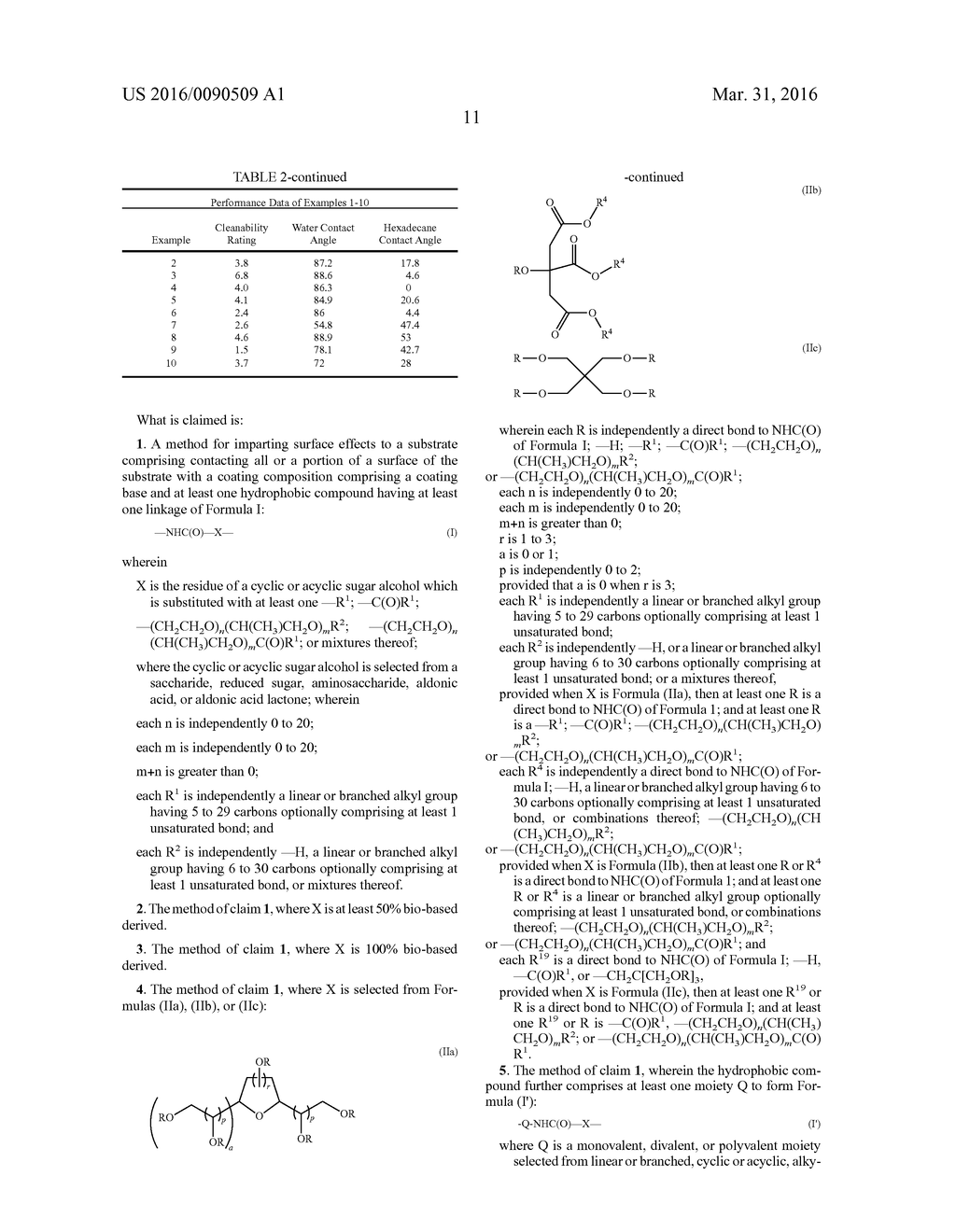 USE OF NON-FLUORINATED OR PARTIALLY FLUORINATED URETHANES IN COATINGS - diagram, schematic, and image 12