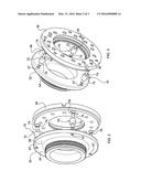 Turbocharger Variable-Vane Cartridge With Nozzle Ring and Pipe Secured By     Two-Piece Self-Centering Spacers diagram and image