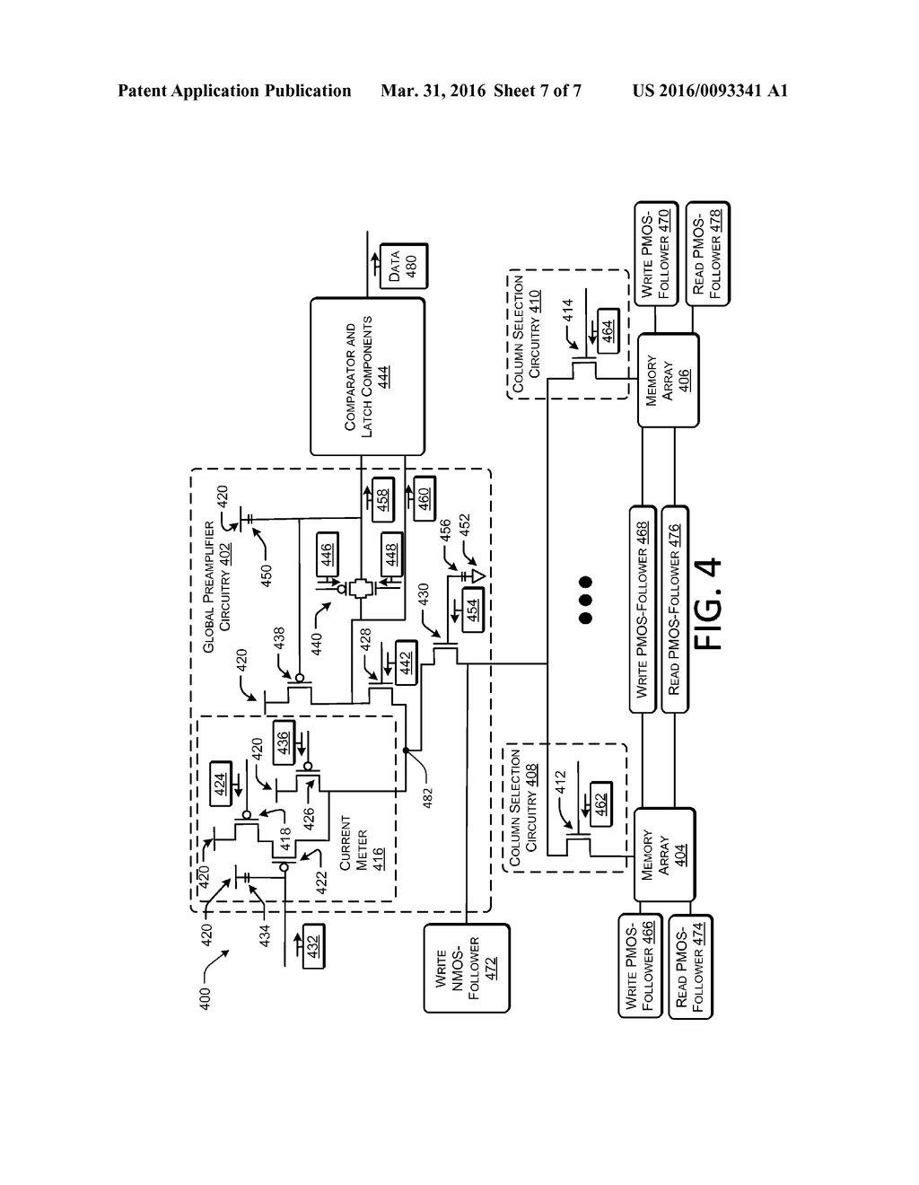 MEMORY DEVICE WITH SHARED AMPLIFIER CIRCUITRY - diagram, schematic, and image 08