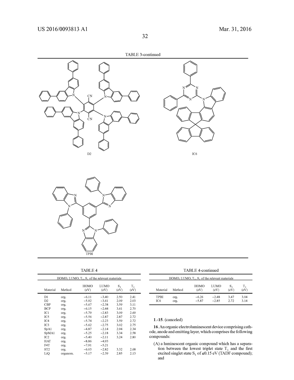 ORGANIC ELECTROLUMINESCENT DEVICE - diagram, schematic, and image 33