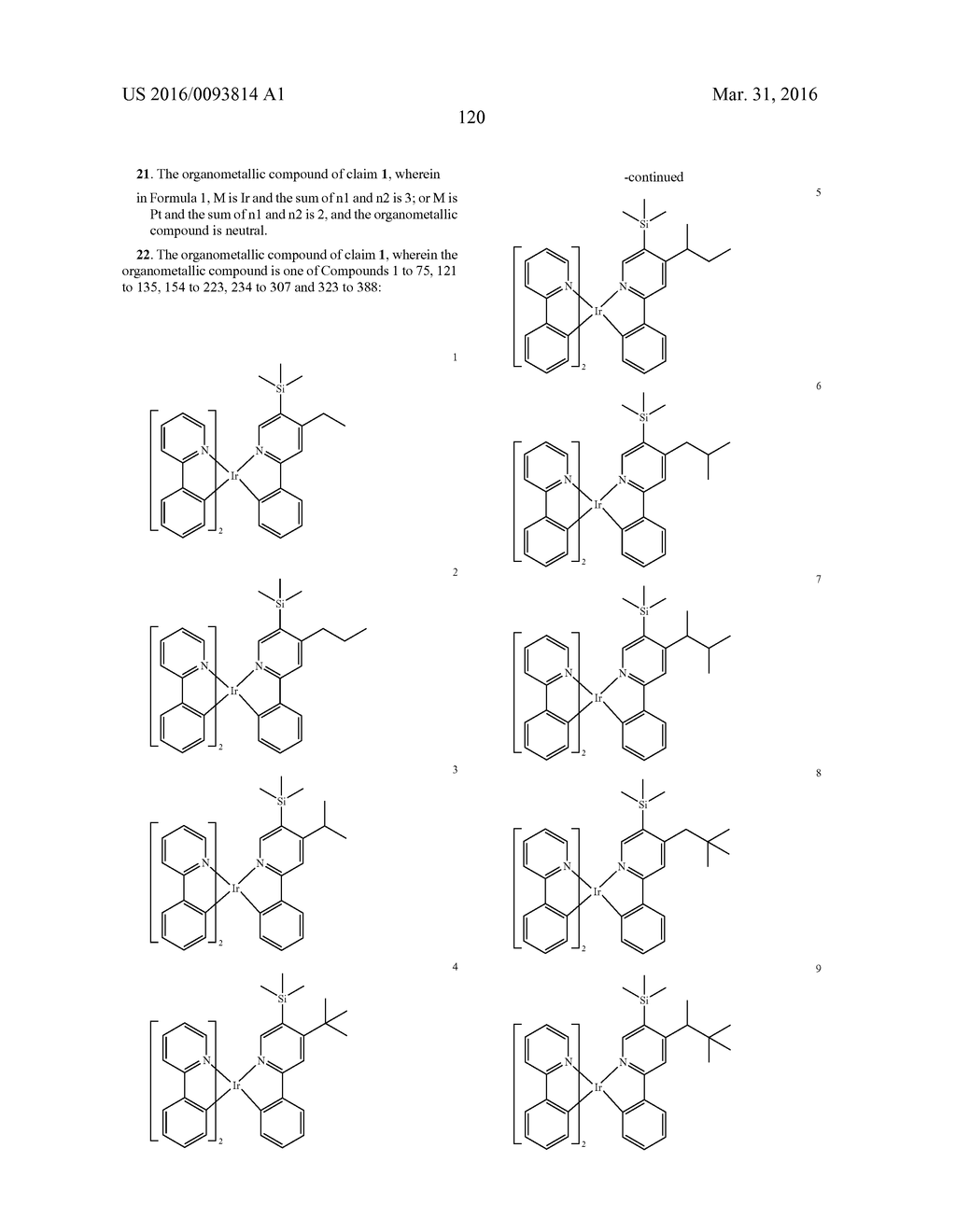 ORGANOMETALLIC COMPOUND AND ORGANIC LIGHT-EMITTING DEVICE INCLUDING THE     SAME - diagram, schematic, and image 122