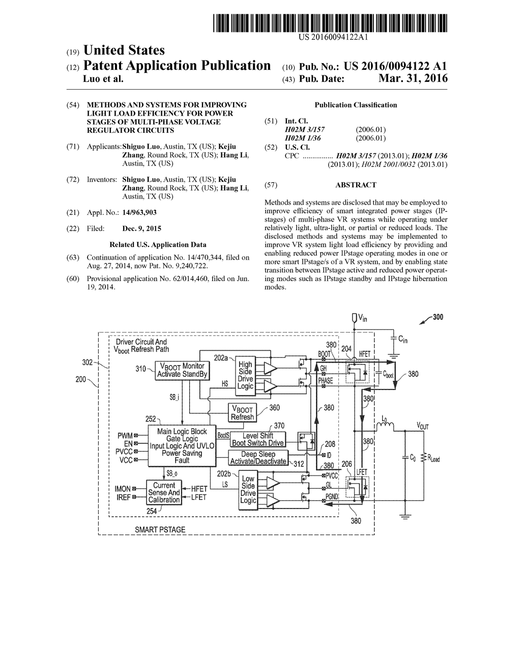 METHODS AND SYSTEMS FOR IMPROVING LIGHT LOAD EFFICIENCY FOR POWER STAGES     OF MULTI-PHASE VOLTAGE REGULATOR CIRCUITS - diagram, schematic, and image 01