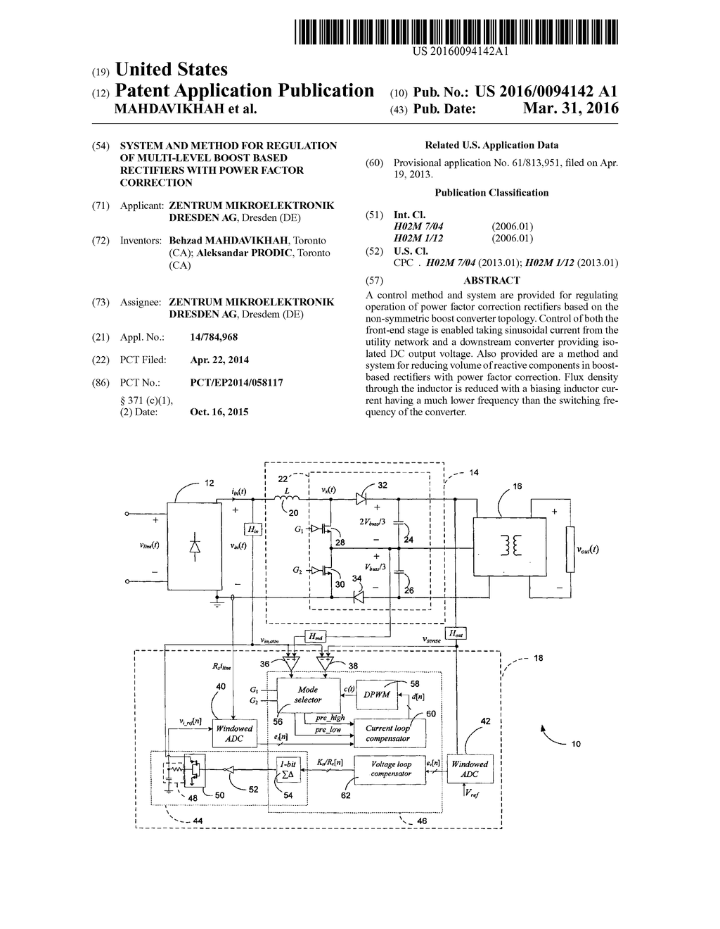 SYSTEM AND METHOD FOR REGULATION OF MULTI-LEVEL BOOST BASED RECTIFIERS     WITH POWER FACTOR CORRECTION - diagram, schematic, and image 01