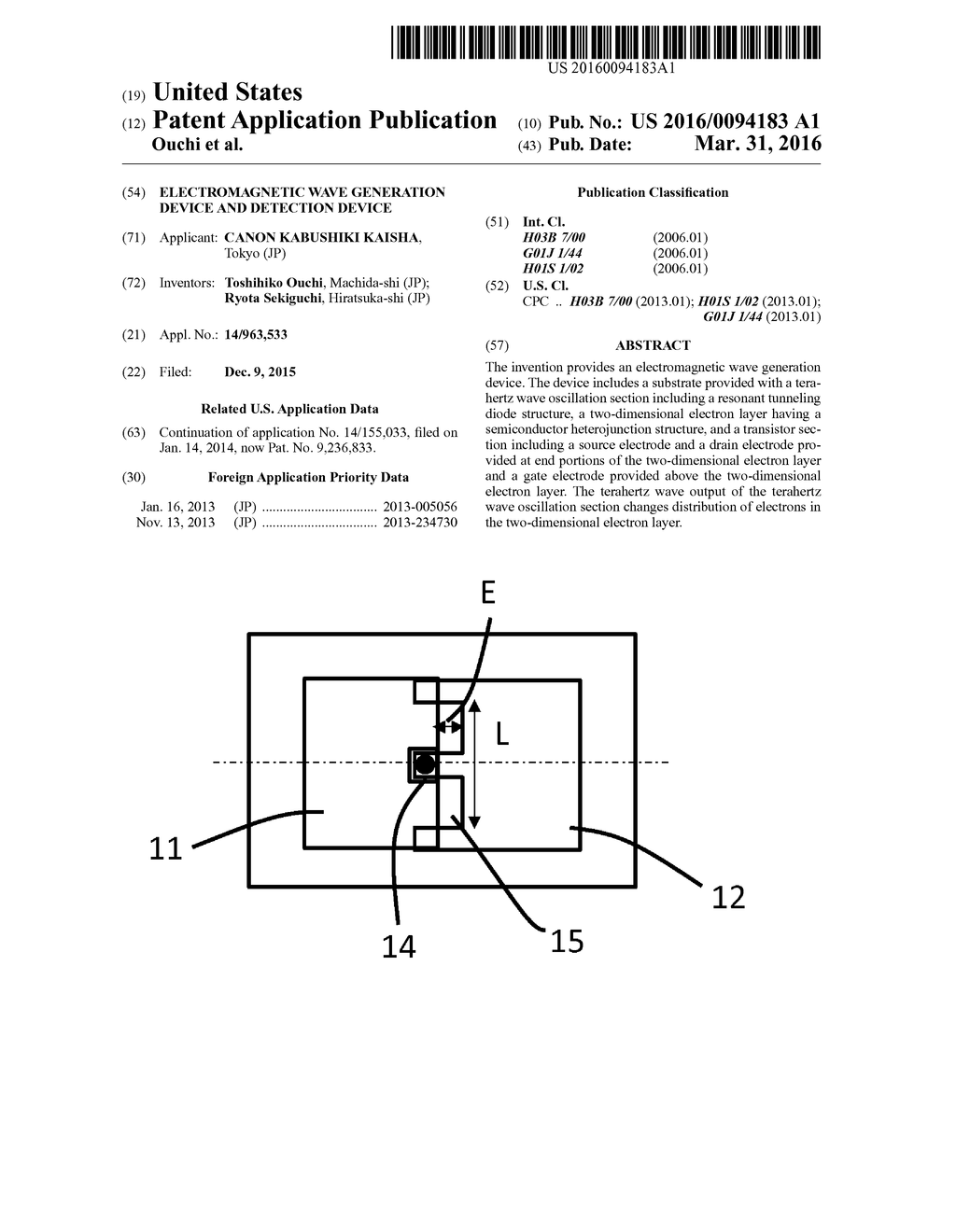 ELECTROMAGNETIC WAVE GENERATION DEVICE AND DETECTION DEVICE - diagram, schematic, and image 01