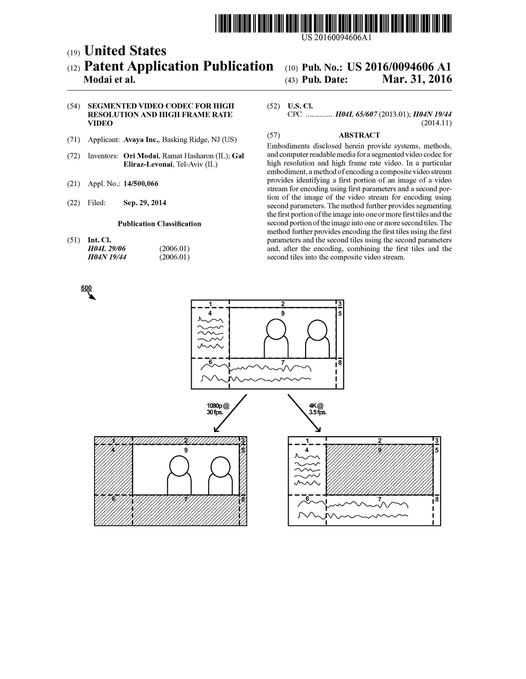 SEGMENTED VIDEO CODEC FOR HIGH RESOLUTION AND HIGH FRAME RATE VIDEO - diagram, schematic, and image 01