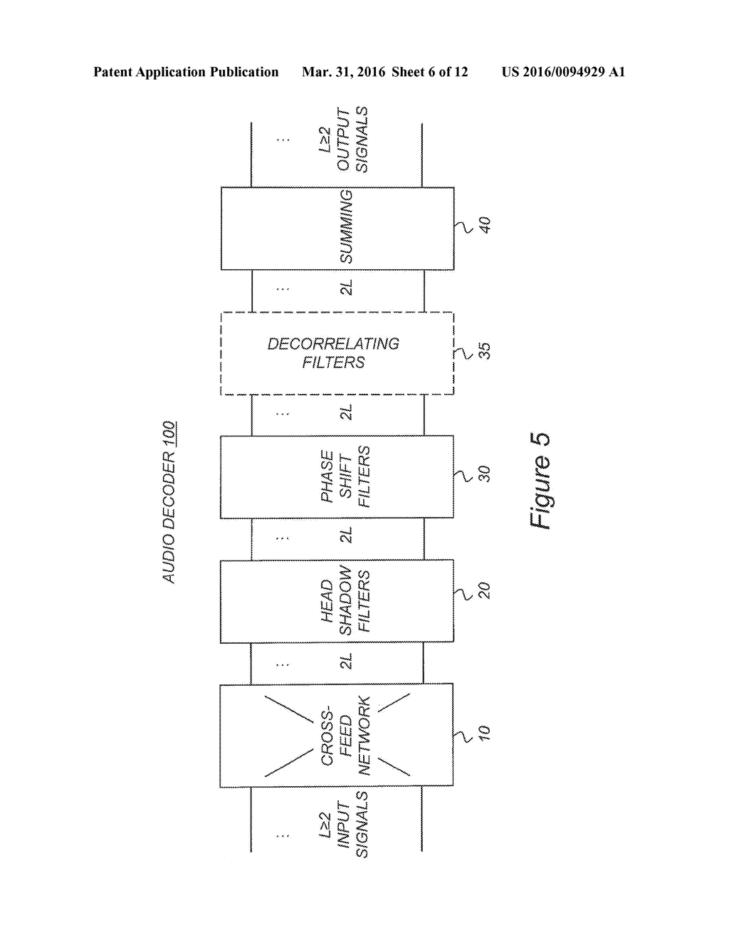 AUDIO DECODER CONFIGURED TO CONVERT AUDIO INPUT CHANNELS FOR HEADPHONE     LISTENING - diagram, schematic, and image 07